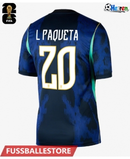 Günstige Brasilien Lucas Paqueta #20 Auswärtstrikot WM 2026 Kurzarm
